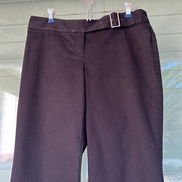 Express Design Studio Bilt-in Belt Short Zipper BLACK PANTS Size 8 - Picture 2 of 13